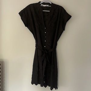 Veronica Beard Black Floral Mini Dress